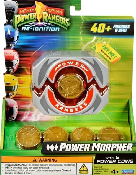 MIGHTY MORPHIN POWER RANGERS RE-IGNITION POWER MORPHER WITH 5 POWER COINS